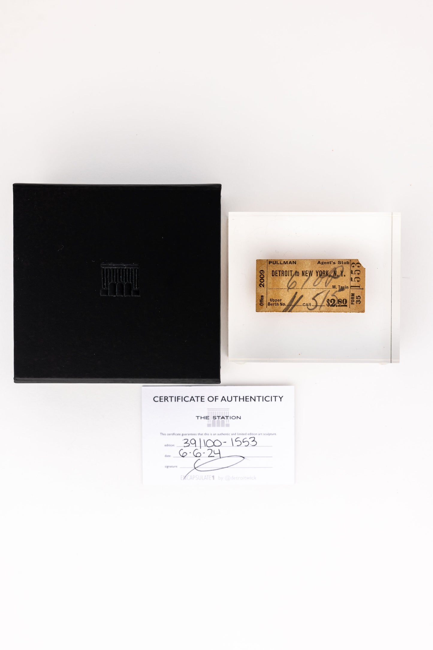 Resin Vintage Michigan Central Railroad Ticket