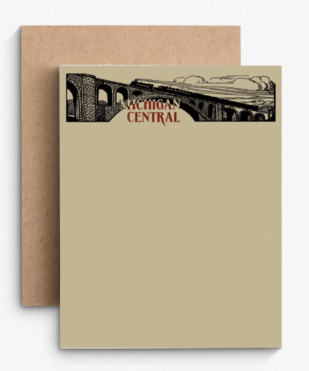 Michigan Central Vintage Stationery Notepad