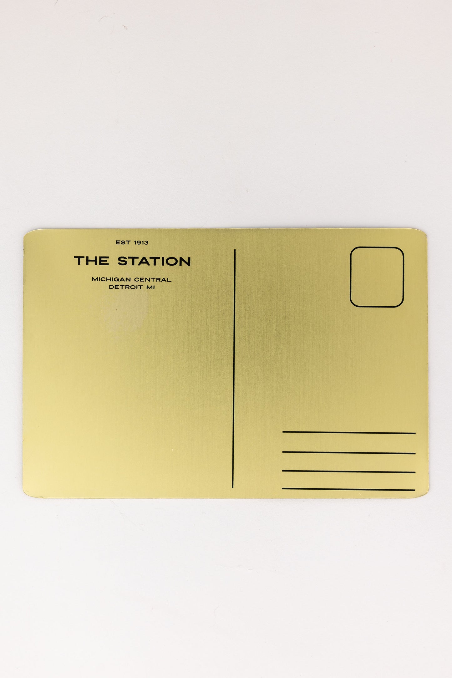 The Station Aluminum Postcard