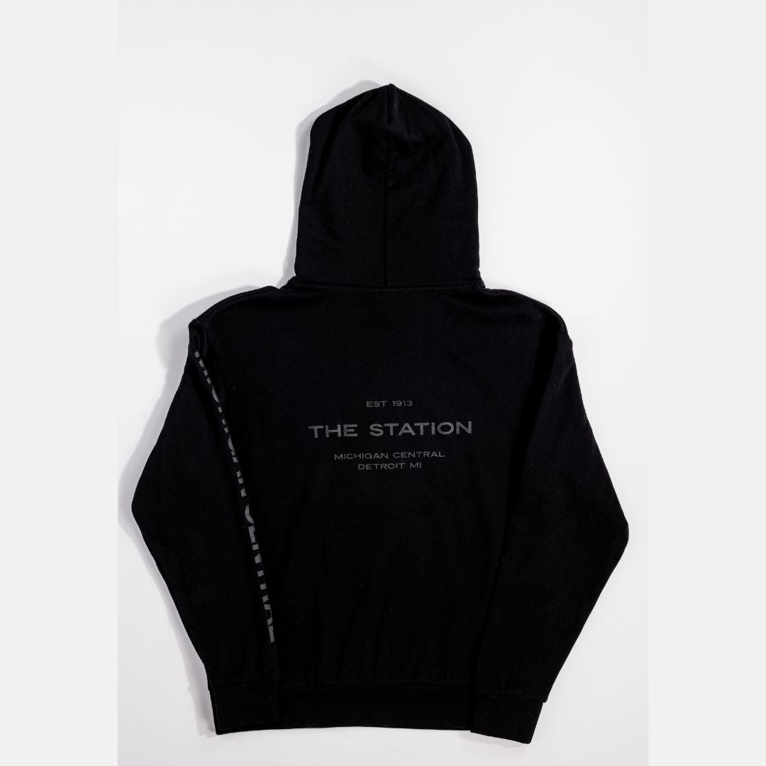 The Station Hoodie in Black